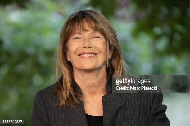 Singer Jane Birkin attends the 14th Angouleme French-Speaking Film Festival - Day Four on August 27, 2021 in Angouleme, France.