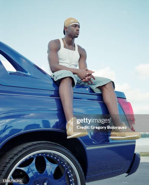 Superstar, Dwyane Wade, outside the American Airlines Arena on October 15, 2004 in Miami, Florida.