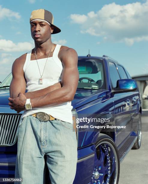 Superstar, Dwyane Wade, outside the American Airlines Arena on October 15, 2004 in Miami, Florida.