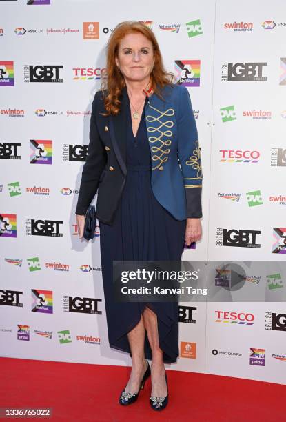 Sarah, Duchess of York attends the British LGBT Awards 2021 at The Brewery on August 27, 2021 in London, England.