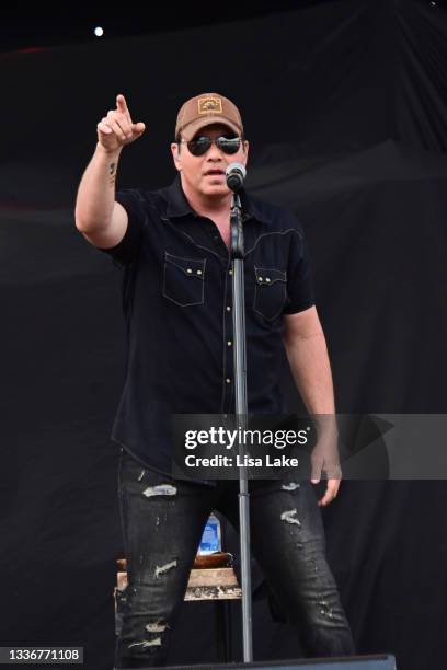 Rodney Atkins performs on the GMC Sierra Stage during the Citadel Country Spirit USA concert at Ludwig's Corner on August 27, 2021 in Glenmoore,...