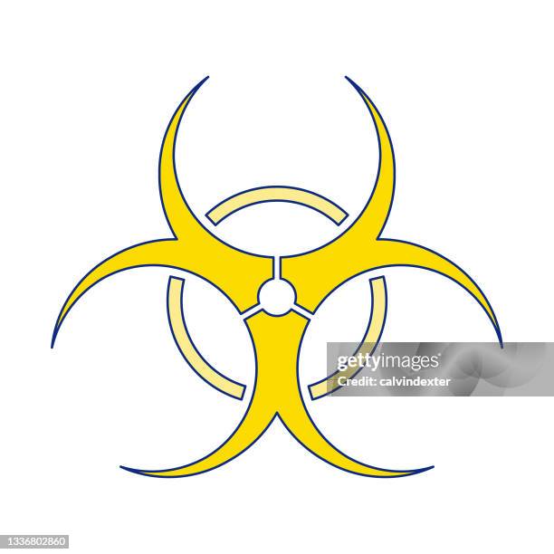 biohazard symbol design icon - apocalypse stock illustrations
