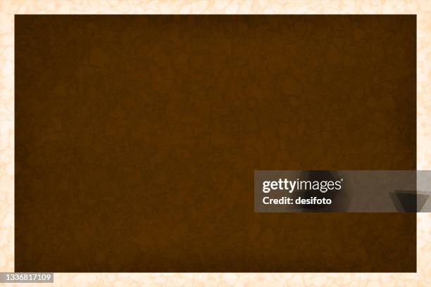 Dark Chocolate Brown Coloured Mottled Framed Backgrounds With Lighter Brown Or Beige Grunge Border At All Sides High-Res Vector Graphic