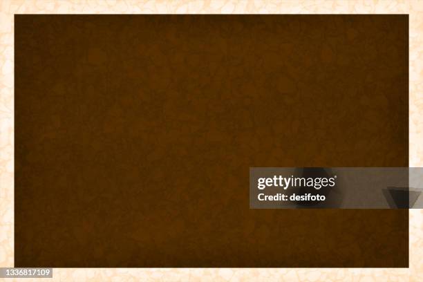 dark chocolate brown coloured mottled framed backgrounds with lighter brown or beige grunge border at all sides - brown stock illustrations