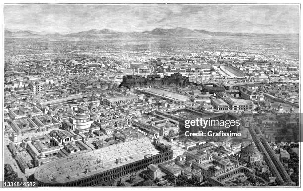 ancient rome aerial view from 275 ad - ancient rome 幅插畫檔、美工圖案、卡通及圖標