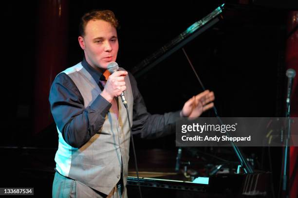 Jef Neve of Jef Neve Trio performs on stage at Pizza Express Jazz Club during Day 9 of the London Jazz Festival 2011 on November 19, 2011 in London,...
