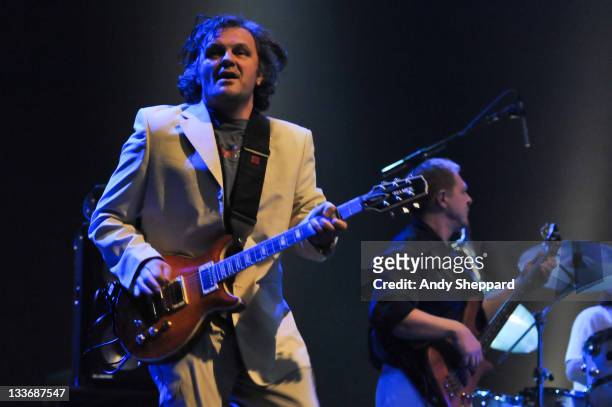 Emir Kusturica performs on stage with The No Smoking Orchestra at Royal Festival Hall during Day 9 of the London Jazz Festival 2011 on November 19,...