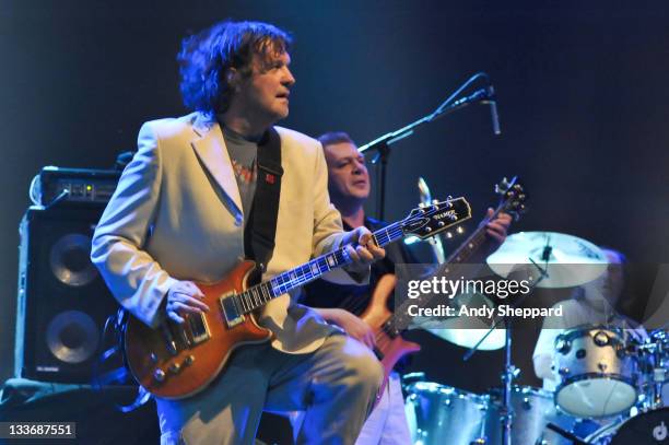 Emir Kusturica performs on stage with The No Smoking Orchestra at Royal Festival Hall during Day 9 of the London Jazz Festival 2011 on November 19,...