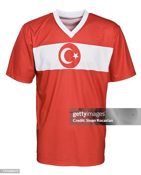 türkische national football team uniform - fußballtrikot stock-fotos und bilder