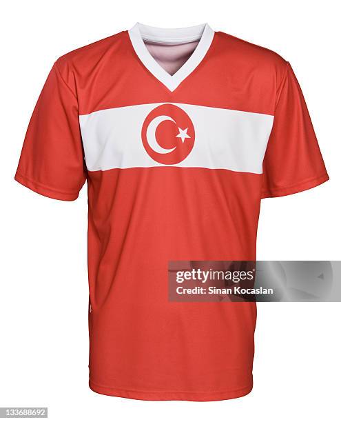 turkish national football team's uniform - football tee stock pictures, royalty-free photos & images