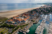 Hendaye, Basque Country, France - Sokoburu harbour and the beach