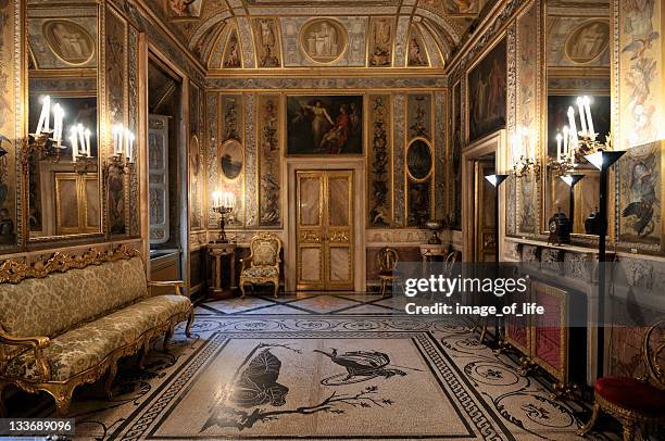 sumptuous baroque interior - barokstijl stockfoto's en -beelden