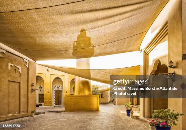 katara cultural village, view of the golden mosque - qatar mosque stock pictures, royalty-free photos & images