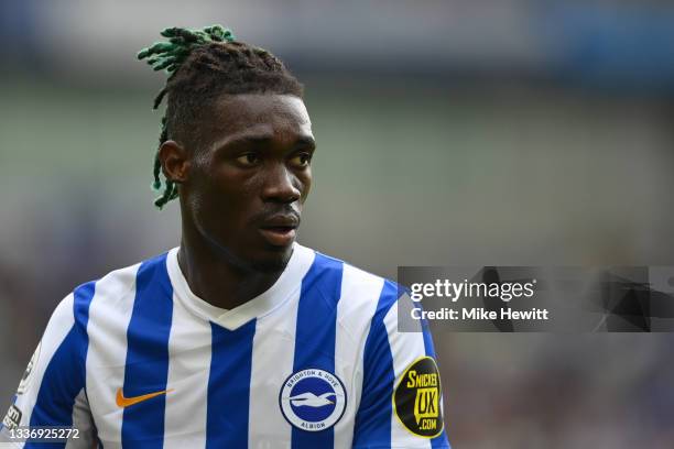 Yves Bissouma of Brighton looks on during the Premier League match between Brighton & Hove Albion and Everton at American Express Community Stadium...