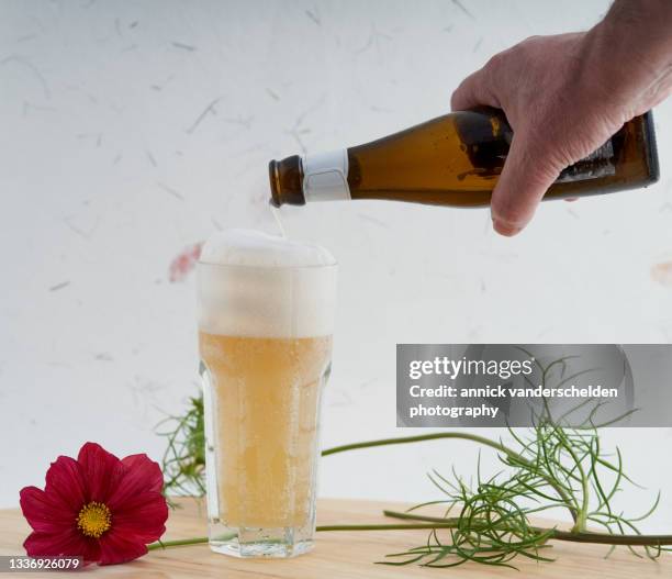 belgian wheat beer - wheat beer stock pictures, royalty-free photos & images