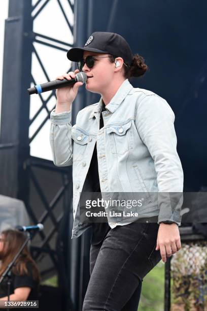 Lily Rose performs on the GMC Sierra Stage during the Citadel Country Spirit USA concert at Ludwig's Corner on August 28, 2021 in Glenmoore,...