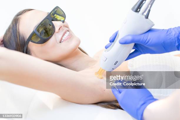 beauty clinic: laser therapy - hairy body stock pictures, royalty-free photos & images