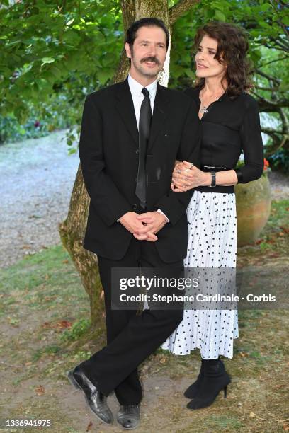 Melvil Poupaud and Fanny Ardant attend "Les jeunes amants" Photocall during the 14th Angouleme French-Speaking Film Festival - Day Five on August 28,...