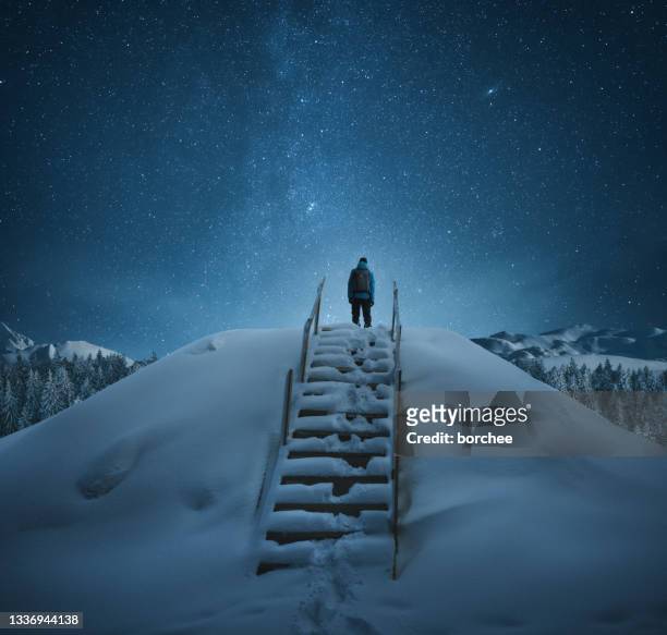 night hike - stairway heaven stock pictures, royalty-free photos & images
