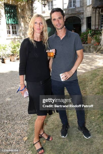 Sandrine Kiberlain and Jérémie Elkaïm attend the 14th Angouleme French-Speaking Film Festival - Day Five on August 28, 2021 in Angouleme, France.