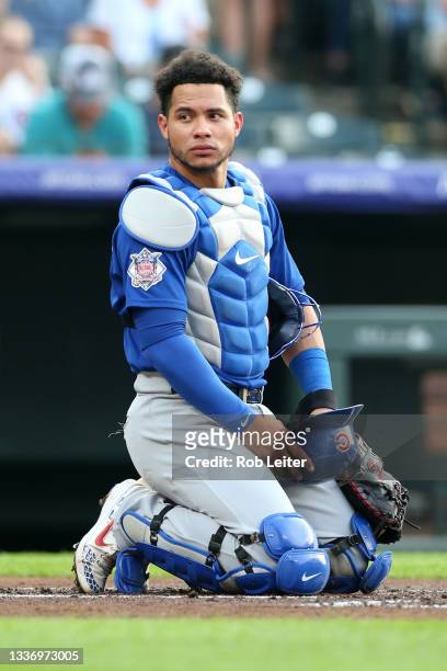 Chicago Cubs - Willson Contreras shows off his new catcher's gear.