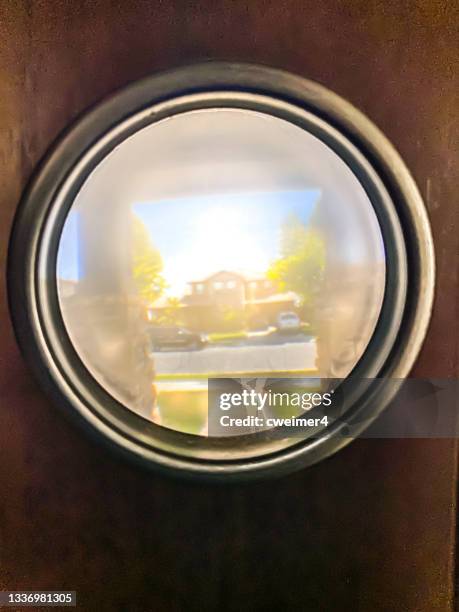 peephole - looking through hole stock pictures, royalty-free photos & images