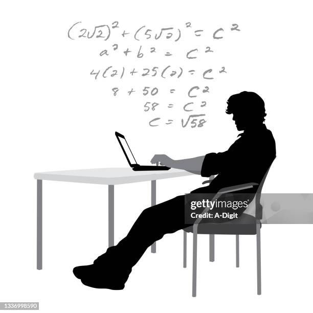 homework laptop - homework stock illustrations