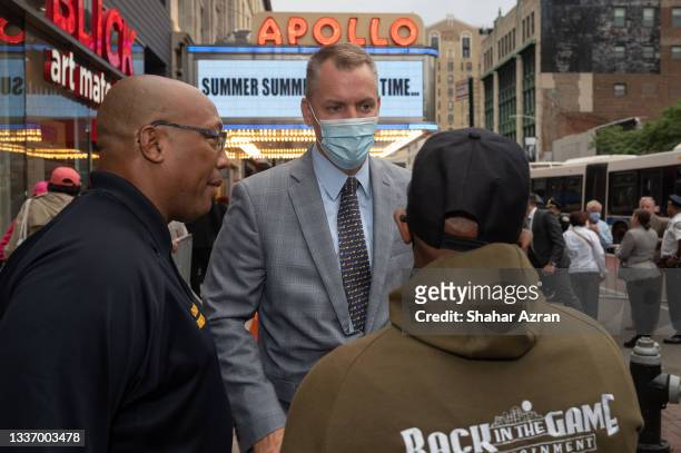 New York City Police Commissioner Dermot Shea attends Uptown Saturday Nite at the Apollo Theater on August 28, 2021 in New York City.