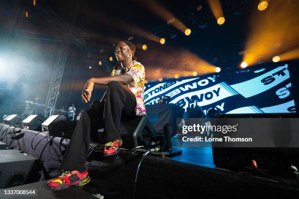 Stonebwoy performs during YAM Carnival 2021 at Clapham Common on August 28, 2021 in London, England.