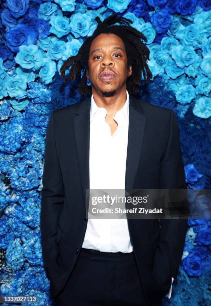 Jay Z attends 40/40 Club Celebrates 18-Year Anniversary With Star-Studded Event at 40 / 40 Club on August 28, 2021 in New York City.