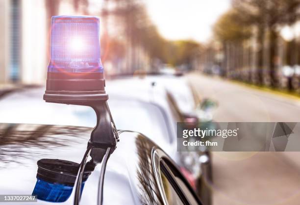 police light on a civil car of the police - arrest stock pictures, royalty-free photos & images