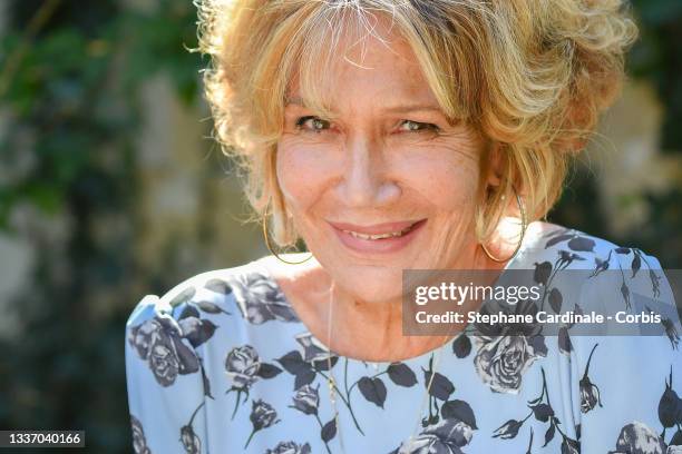 Clémentine Célarié attends "Pierre et Jeanne" Photocal during the 14th Angouleme French-Speaking Film Festival - Day Six on August 29, 2021 in...