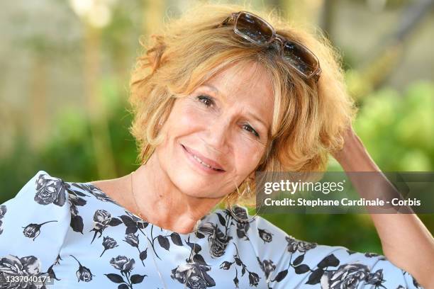 Clémentine Célarié attends "Pierre et Jeanne" Photocal during the 14th Angouleme French-Speaking Film Festival - Day Six on August 29, 2021 in...