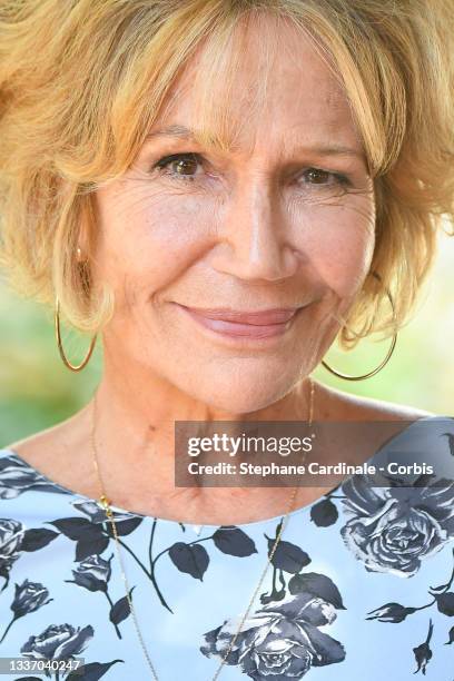 Clémentine Célarié attends "Pierre et Jeanne" Photocal during the 14th Angouleme French-Speaking Film Festival - Day Six on August 29, 2021 in...