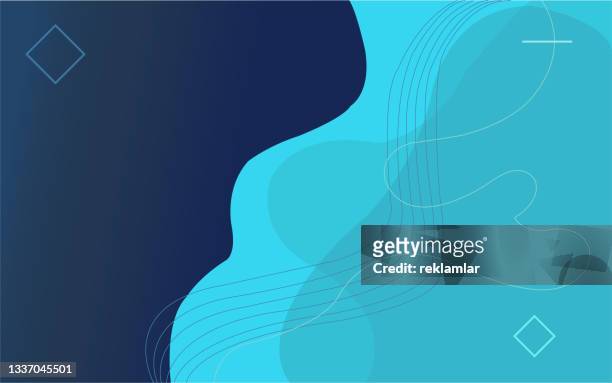 多色現代未来的な背景ベクトルイラスト、抽象的な主に青いトーン。液体スタイルと幾何学的形状の概念。 - ダイヤ模様点のイラスト素材／クリップアート素材／マンガ素材／アイコン素材