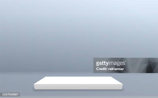 white 3d container podium vector illustration. mockup empty white stair for award. container pedestal and winner podium. - platform shoe stock illustrations