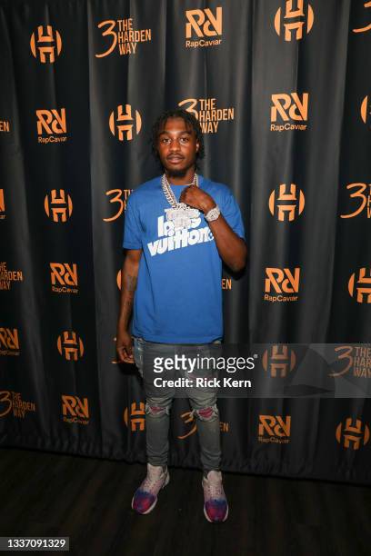 Lil Tjay attends RapCaviar Presents James Harden & Friends at Bayou Music Center on August 28, 2021 in Houston, Texas.