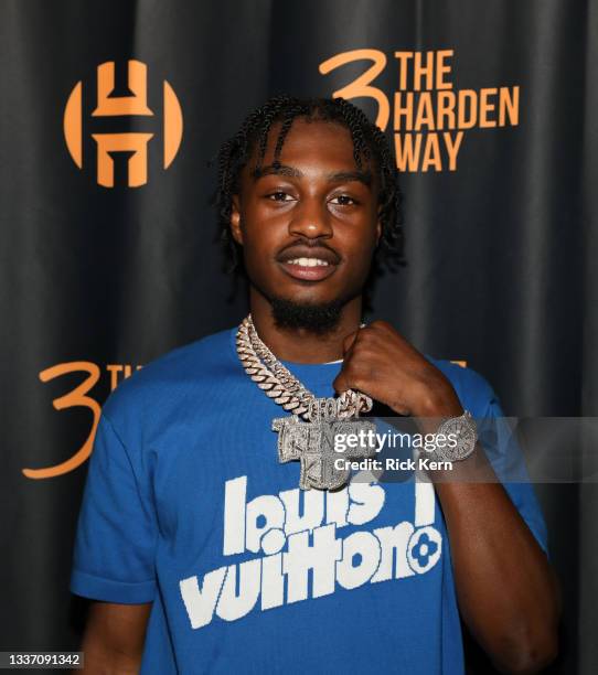 Lil Tjay attends RapCaviar Presents James Harden & Friends at Bayou Music Center on August 28, 2021 in Houston, Texas.