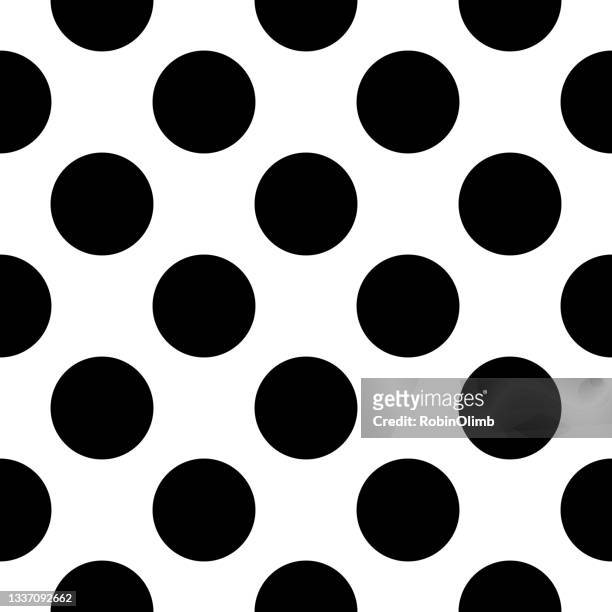 big black spots seamless pattern - polka dot stock illustrations