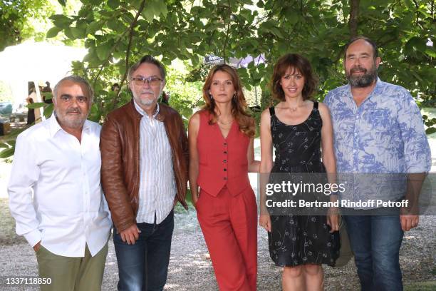 Director Marc Dugain, Josephine Japy, Valérie Bonneton and Olivier Gourmet attend the "Eugenie Grandet" movie Photocall during the 14th Angouleme...