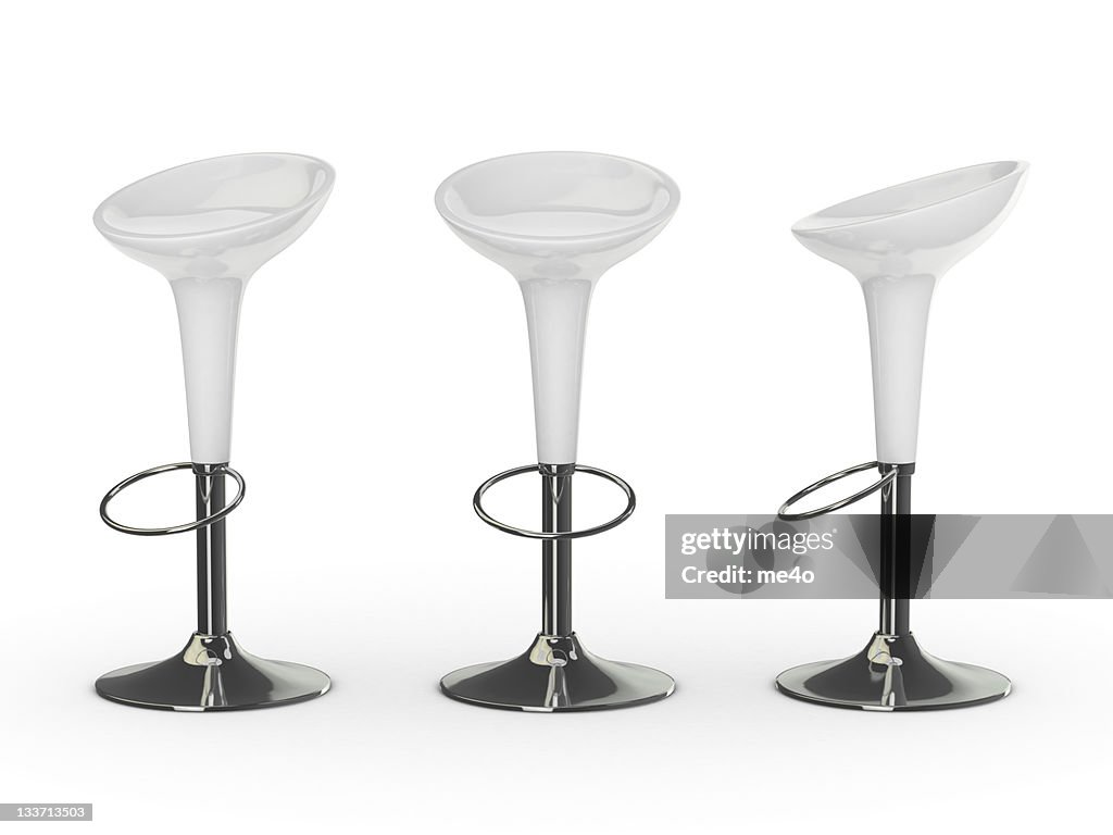 Fauteuil blanc 3d bar