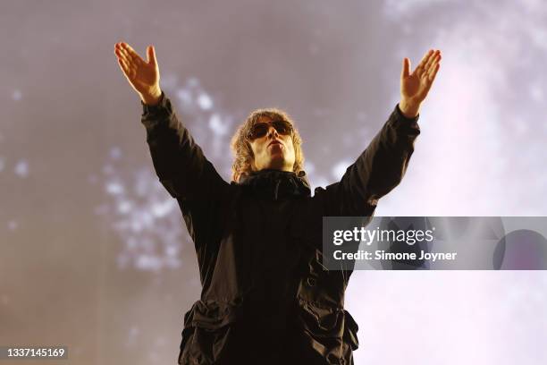 Liam Gallagher performs live on Main Stage East during Reading Festival 2021 at Richfield Avenue on August 29, 2021 in Reading, England.