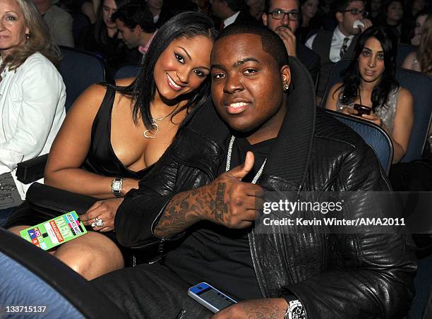 Singer Sean Kingston and Maliah Michel at the 2011 American Music Awards held at Nokia Theatre L.A. LIVE on November 20, 2011 in Los Angeles,...