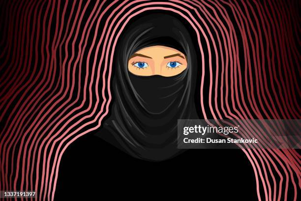 ilustrações de stock, clip art, desenhos animados e ícones de muslim woman - hijab