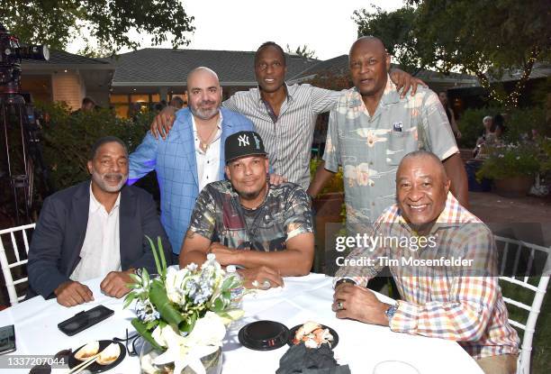 Norm Nixon, Grant Fuhr, David Justice, Willie Gault, Vida Blue, and Ozzy Smith attend the Inaugural Phil Oates Celebrity Golf Classic VIP pairings...