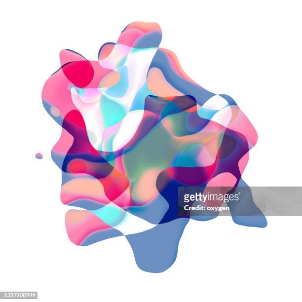 abstract wave blob motion curves multi colored fluid swirly water ribbon background - water colors stockfoto's en -beelden