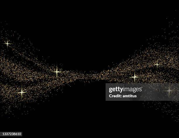 golden particles - gold sparkles stock illustrations