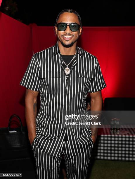 Trey Songz attends the World's Largest Pizza Festival on August 29, 2021 in Los Angeles, California.