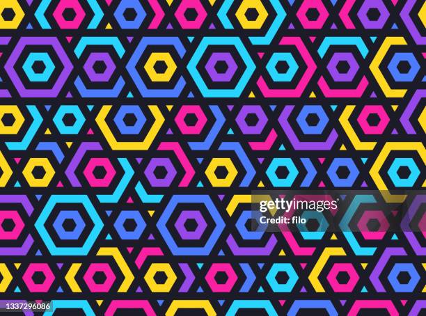 seamless geometric hex background pattern - paving stone stock illustrations