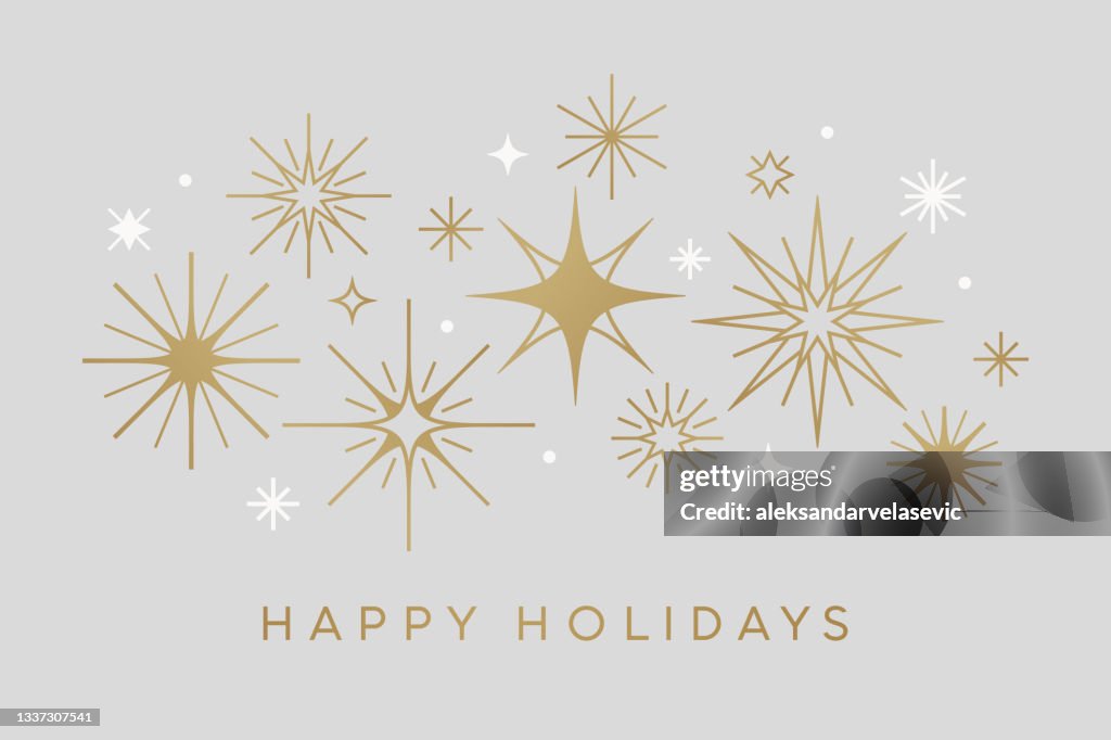Retro Stars Holiday Card